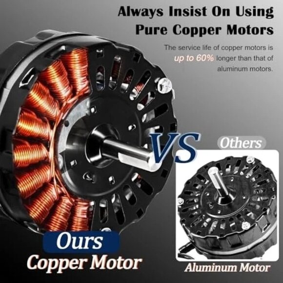 F0510B2944 with 120V F0510B2944 Black Motor & 58033 Thermostat Attic Fan Motor - Picture 3 of 4